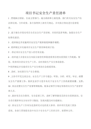 项目书记安全生产责任清单.docx