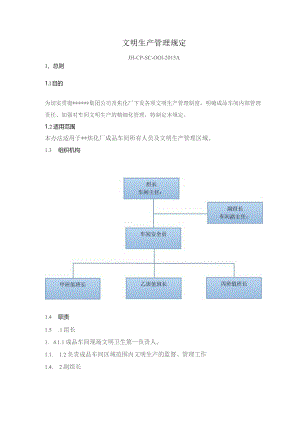 焦化厂文明卫生生产管理规定.docx