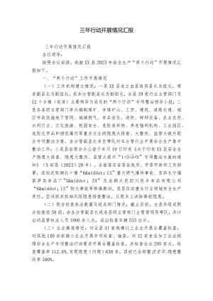 三年行动开展情况汇报.docx