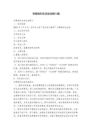 专题组织生活会流程六篇.docx