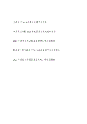 党组织书记2023-2024年度抓党建工作述职报告5篇.docx