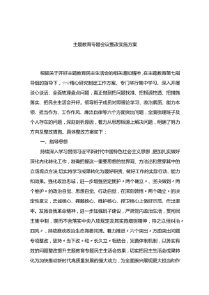 主题教育专题会议整改实施方案.docx