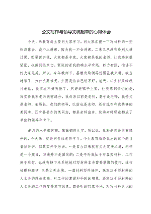 公文写作与领导文稿起草的心得体会.docx