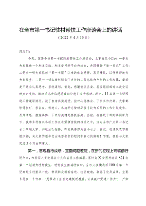 在第一书记座谈会上的讲话.docx