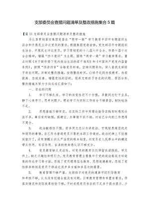 支部委员会查摆问题清单及整改措施集合5篇.docx
