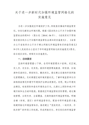 关于进一步新时代加强环境监管网格化的实施意见.docx