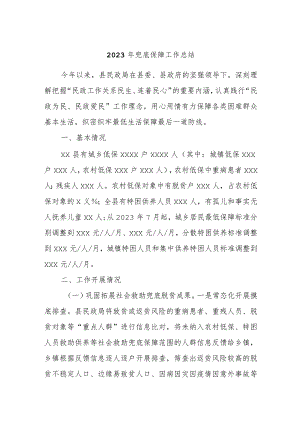 2023年兜底保障工作总结.docx