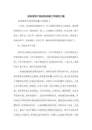处级领导干部述职述廉工作报告三篇.docx