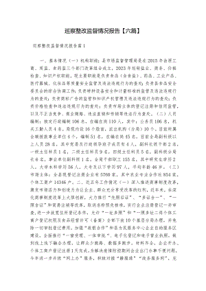 巡察整改监督情况报告【六篇】.docx
