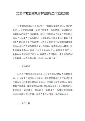 2023年度县撂荒地专项整治工作实施方案.docx
