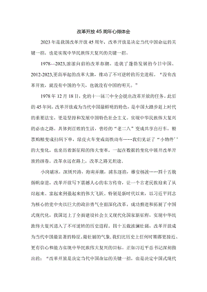 庆祝改革开放45周年心得体会三.docx