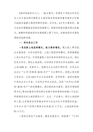 村集体经济发展交流发言材料.docx