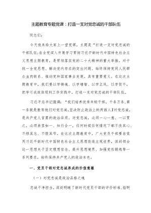 2023年主题教育专题党课讲课范文稿2篇.docx