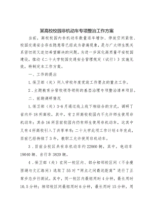 某高校校园非机动车专项整治工作方案.docx