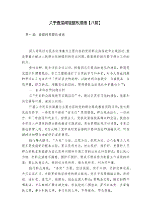 关于查摆问题整改措施【八篇】.docx