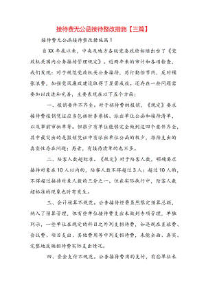 接待费无公函接待整改措施【三篇】.docx