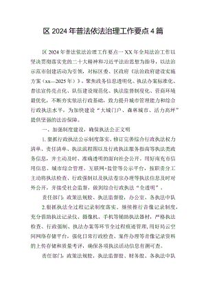 区2024年普法依法治理工作要点4篇.docx