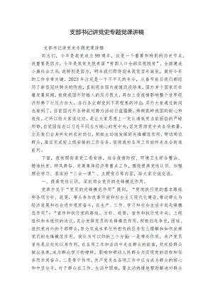支部书记讲党史专题党课讲稿.docx