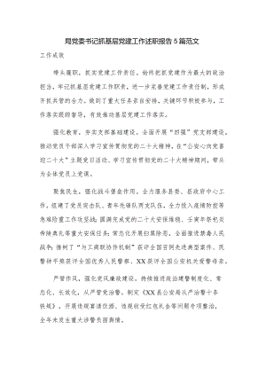 局党委书记抓基层党建工作述职报告5篇范文.docx