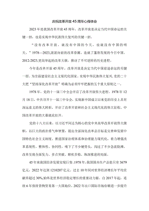 2023庆祝改革开放45周年心得体会三.docx