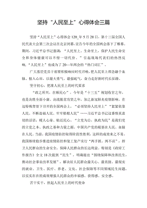 坚持“人民至上”心得体会三篇.docx