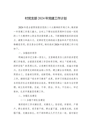 村党支部2024年党建工作计划.docx