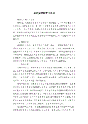 教师见习期工作总结.docx