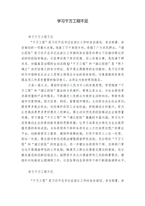 学习千万工程不足.docx