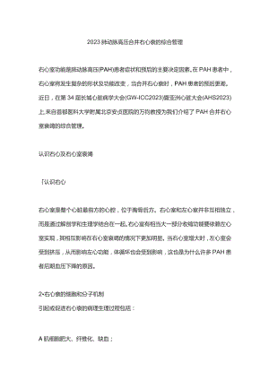 2023肺动脉高压合并右心衰的综合管理.docx