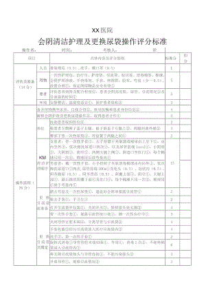会阴清洁护理及更换引流装置操作标准.docx
