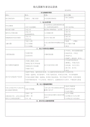 幼儿园新生家访记录表.docx