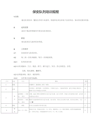 保安队列培训规.docx