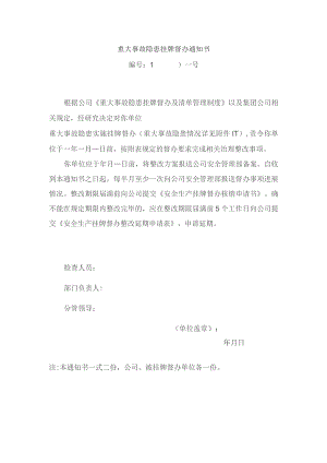 重大事故隐患挂牌督办通知书.docx