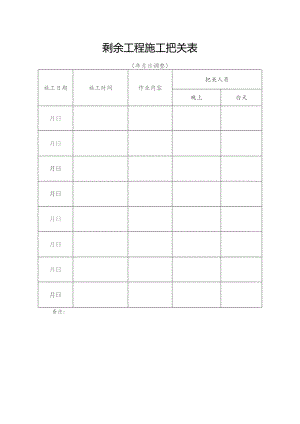 剩余工程施工把关表.docx