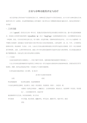 言语与吞咽功能的评定与治疗.docx