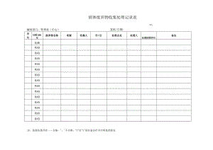 物业管理处固体废弃物收集处理记录表.docx