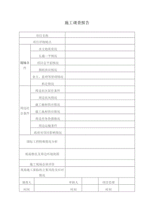 施工调查报告表.docx