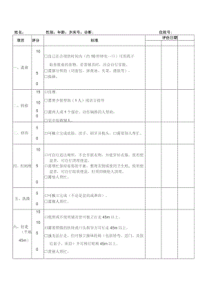 日常生活活动能力（ADL）量表（Barthel指数）.docx