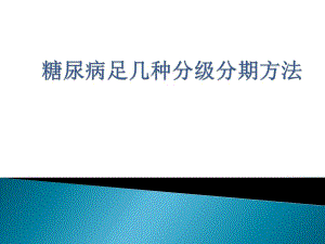 糖尿病足几种分级.ppt