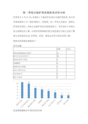 第一季度分级护理质量检查评价分析.docx
