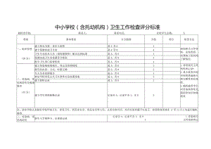 中小学校（含托幼机构）卫生工作检查评分标准.docx