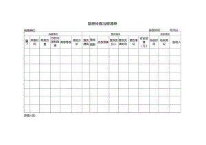 隐患排查治理清单表.docx