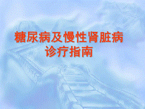 糖尿病及慢性肾脏病诊疗指南.ppt