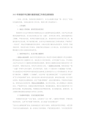 2023年党组织书记履行基层党建工作责任述职报告.docx