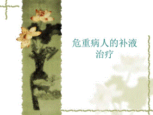 危重病人的补液治疗.ppt