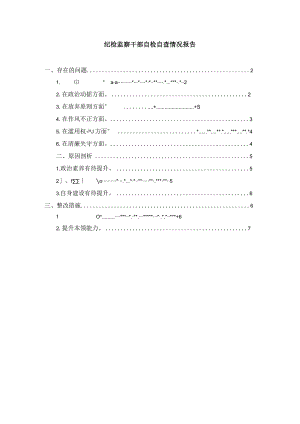 纪检监察干部自检自查情况报告.docx