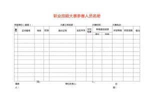 职业技能大赛参赛人员名册.docx