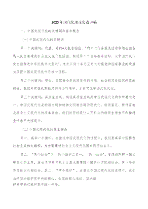 2023年现代化理论实践讲稿.docx