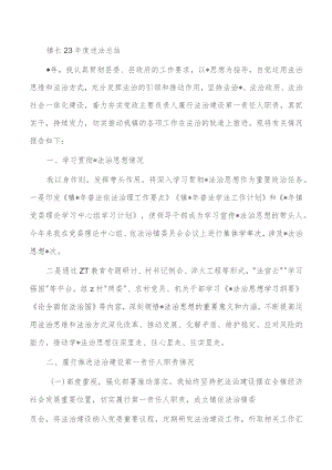 镇长23年度述法总结.docx