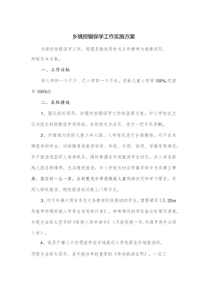 乡镇控辍保学工作实施方案.docx